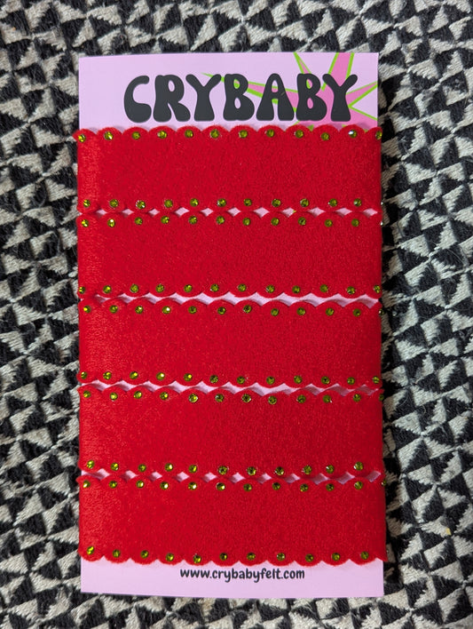 ♥️ Red links with lime green gems 💚
